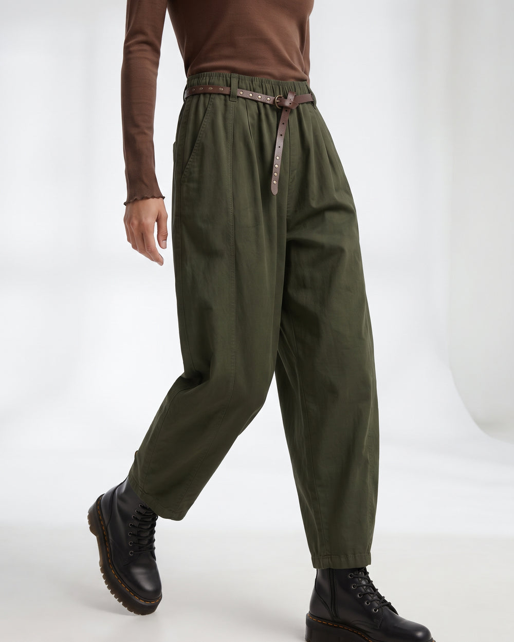 Pantalone balloon con cintura