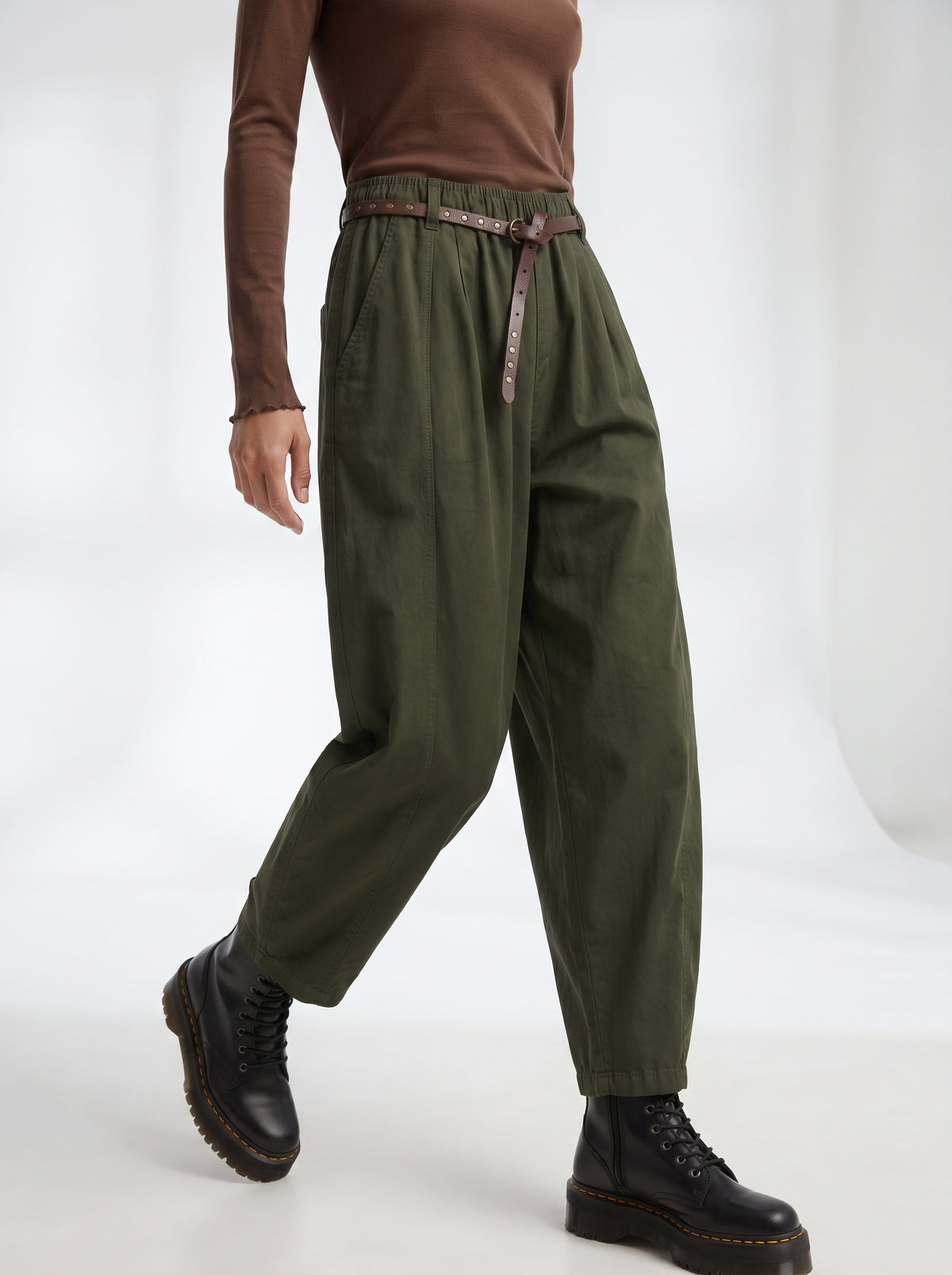 Pantalone balloon con cintura