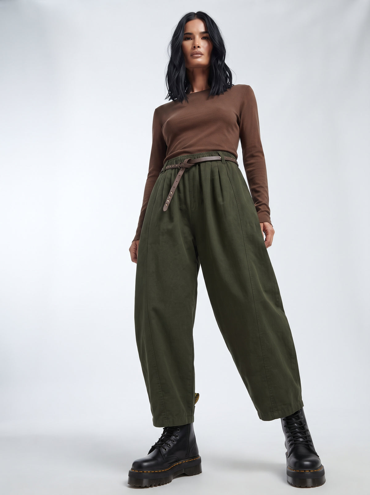 Pantalone balloon con cintura