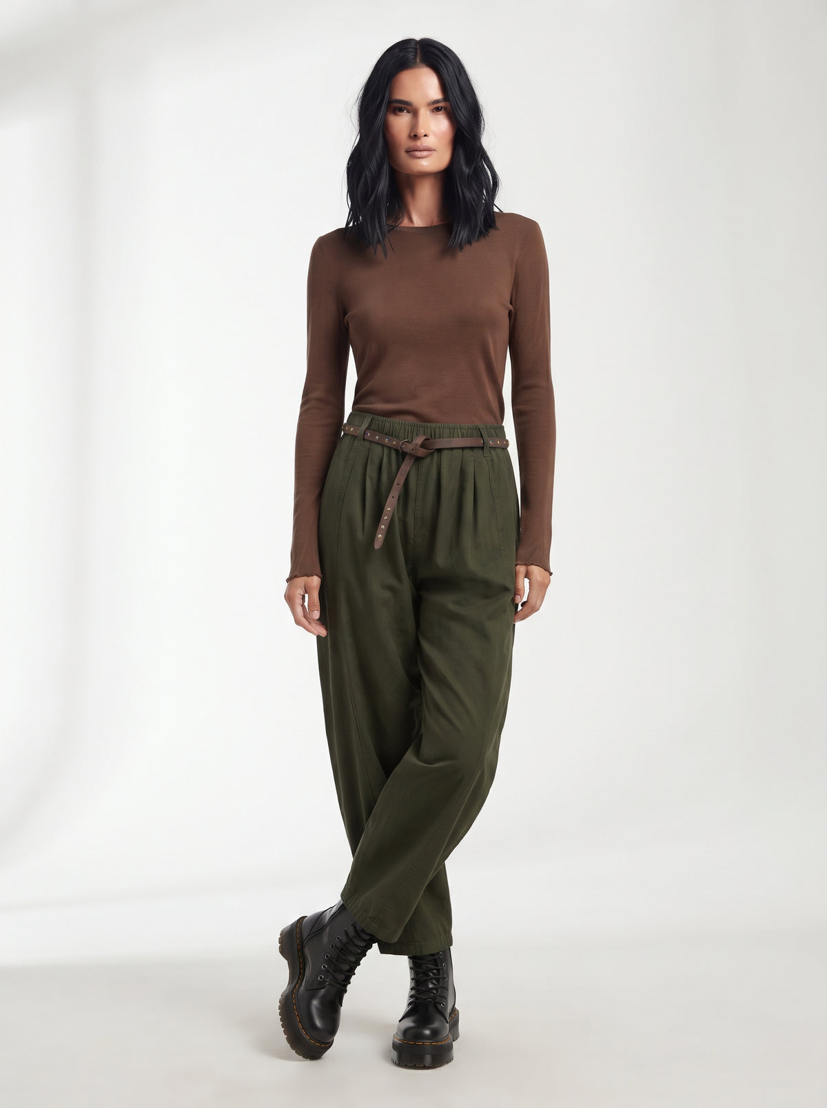 Pantalone balloon con cintura