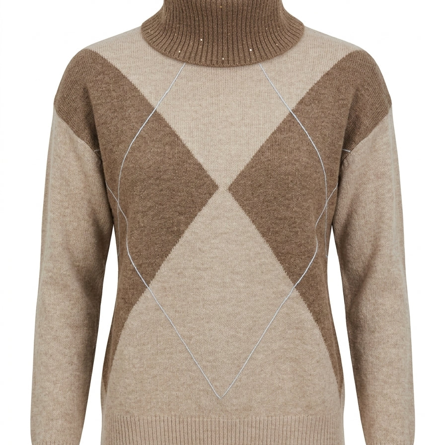 Maglia girocollo con collo staccabile