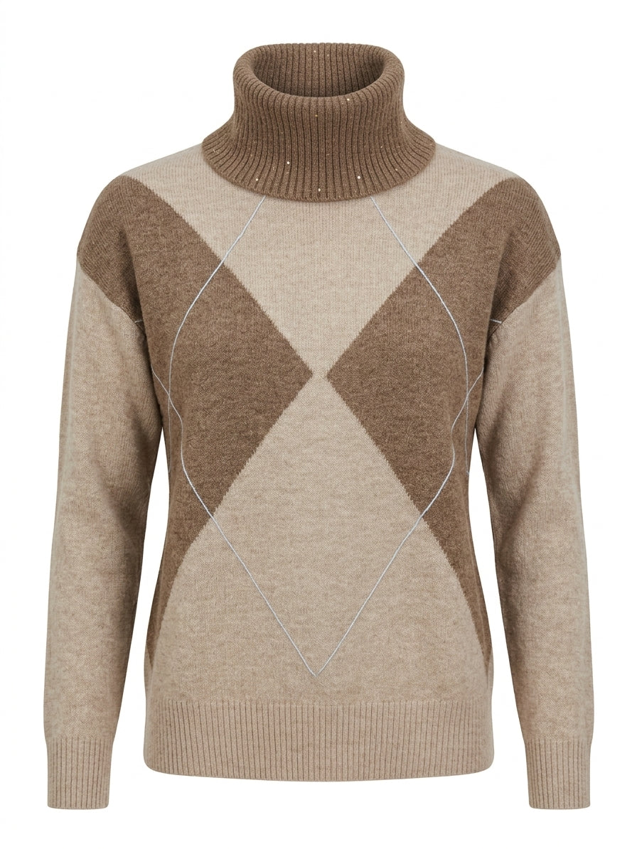 Maglia girocollo con collo staccabile