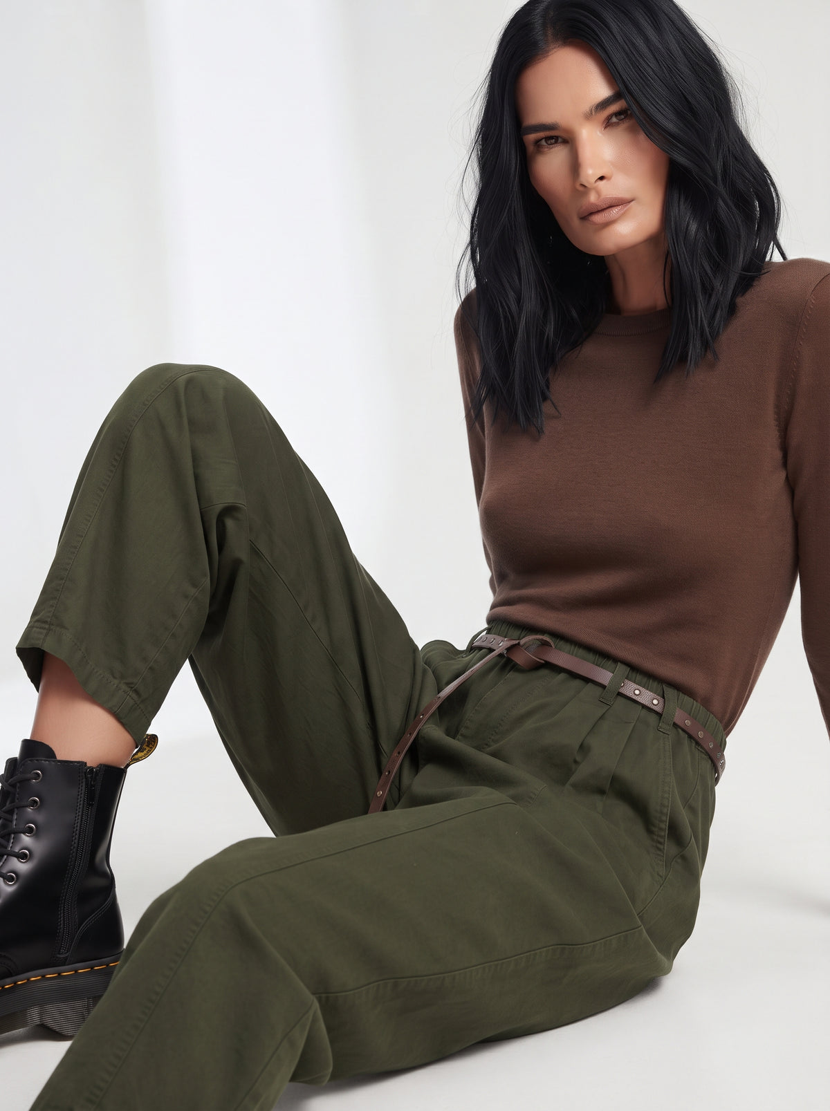 Pantalone balloon con cintura