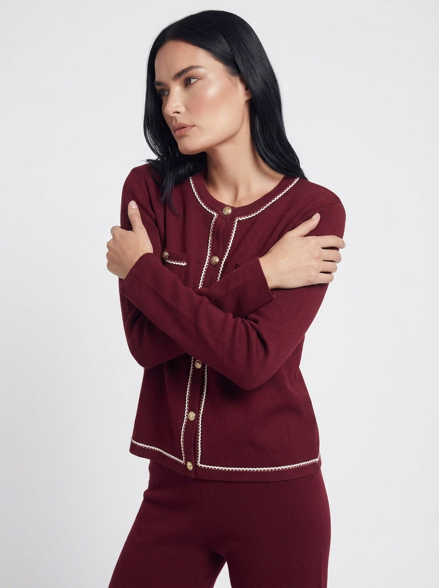 Cardigan con tasche e bottoncini