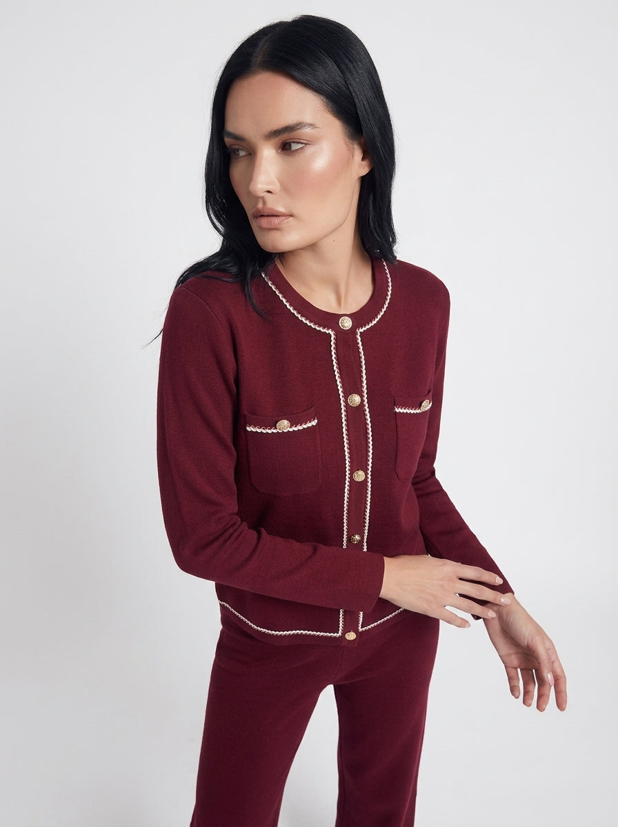Cardigan con tasche e bottoncini