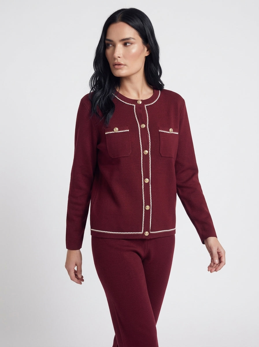Cardigan con tasche e bottoncini