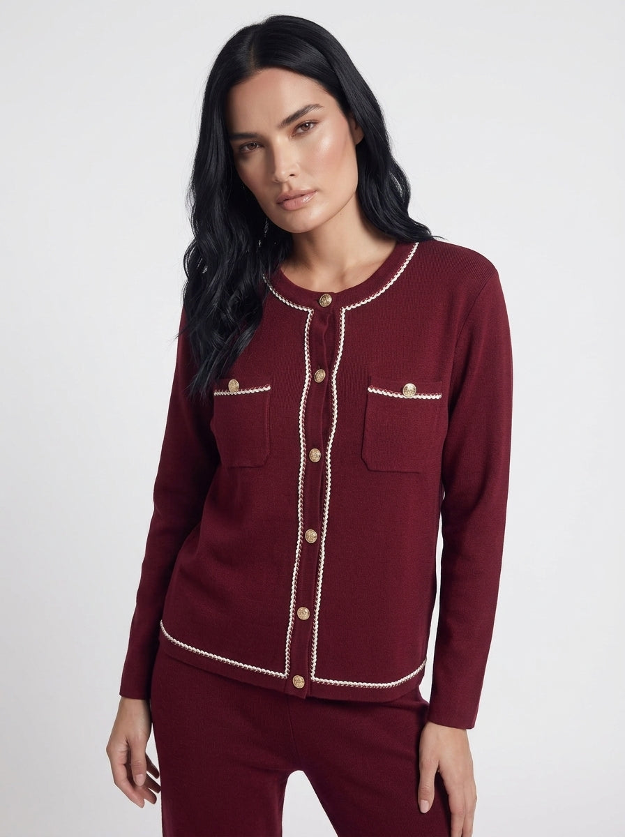 Cardigan con tasche e bottoncini