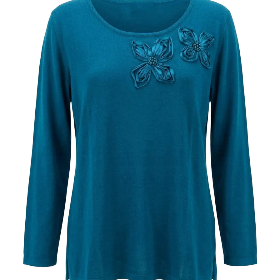 Maglia Girocollo con fiori