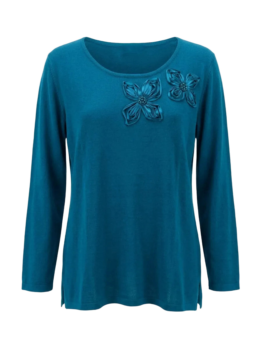 Maglia Girocollo con fiori