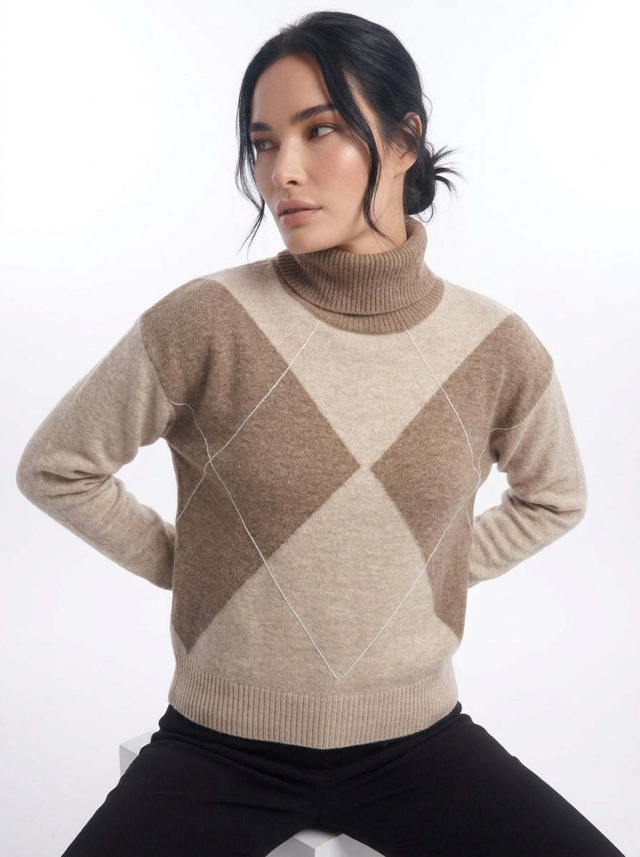Maglia girocollo con collo staccabile