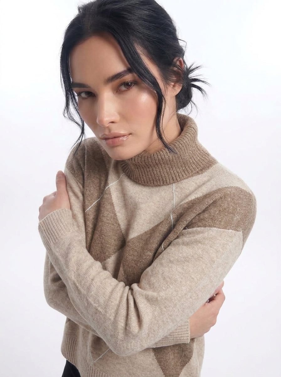 Maglia girocollo con collo staccabile