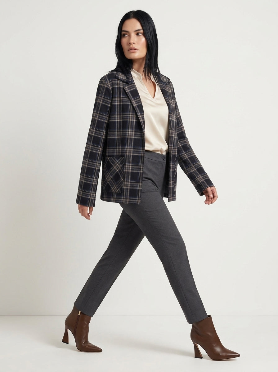 Blusa fluida con scollo a V