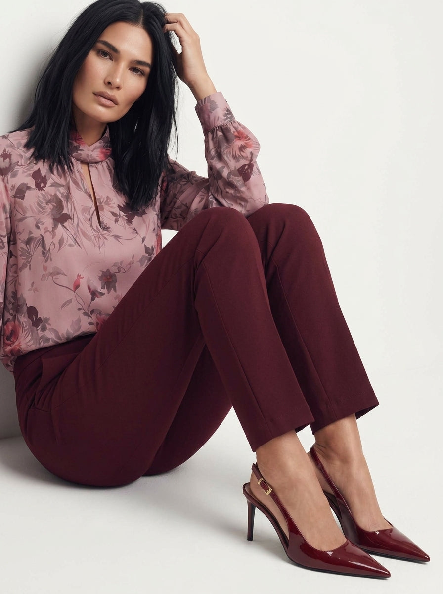 Pantalone punto milano con tasca america