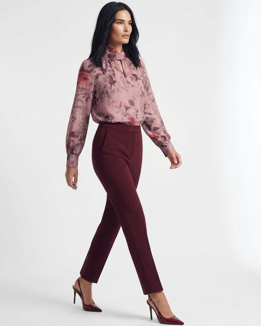 Pantalone punto milano con tasca america