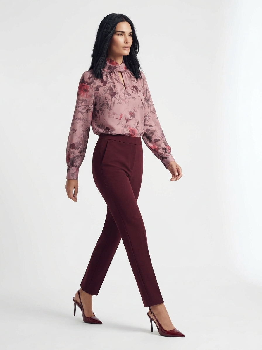 Pantalone punto milano con tasca america