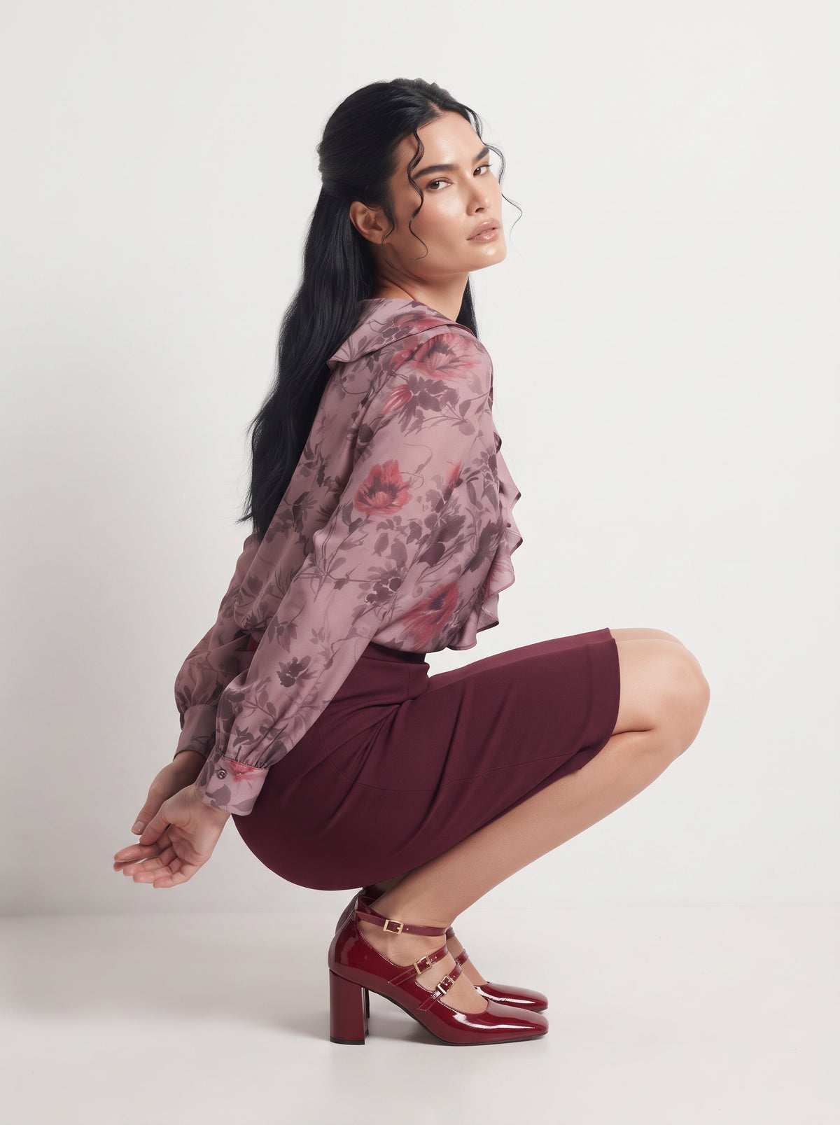 Blusa con rouches