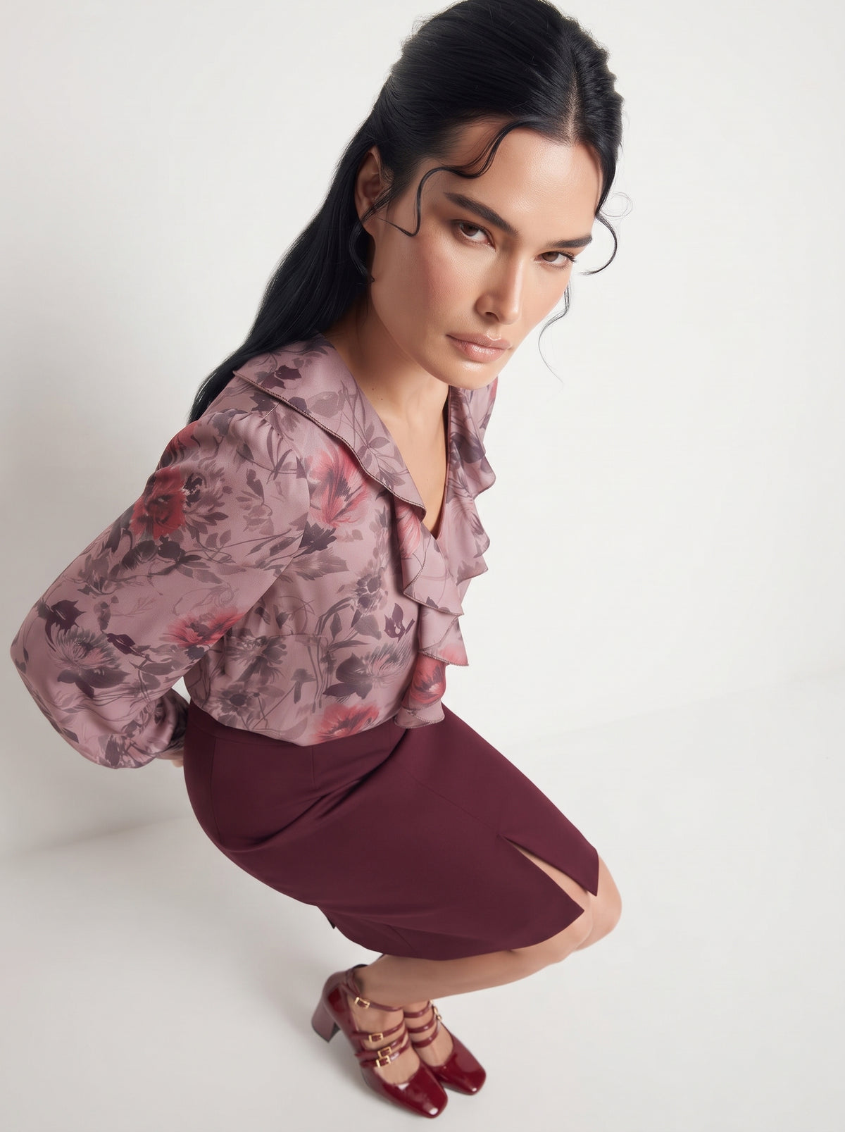 Blusa con rouches