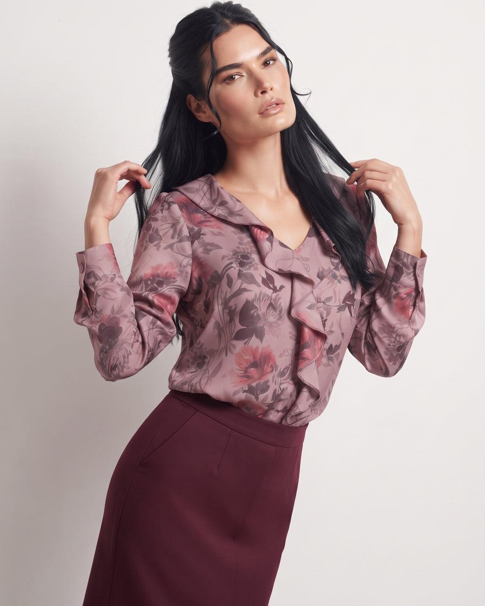 Blusa con rouches