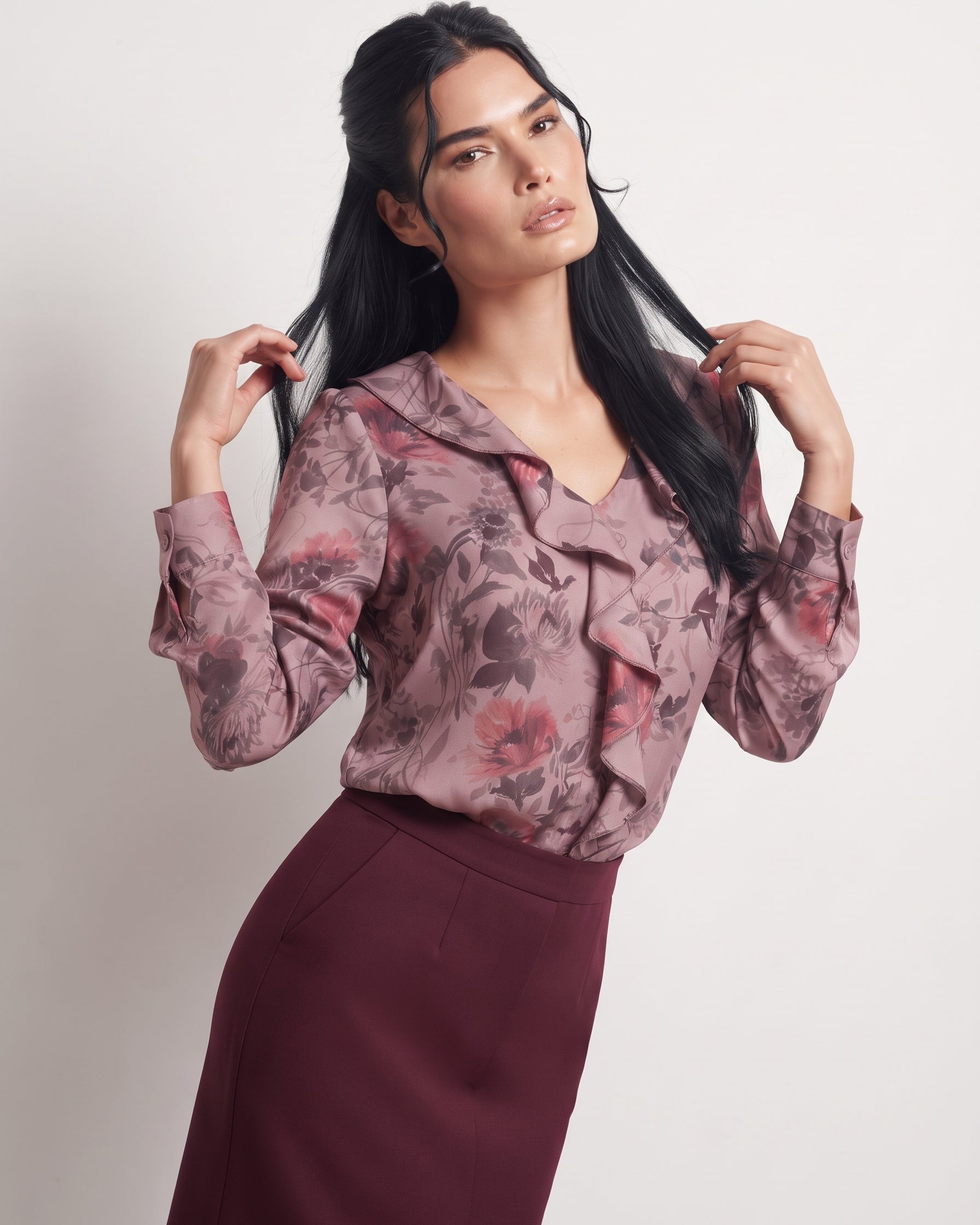 Blusa con rouches