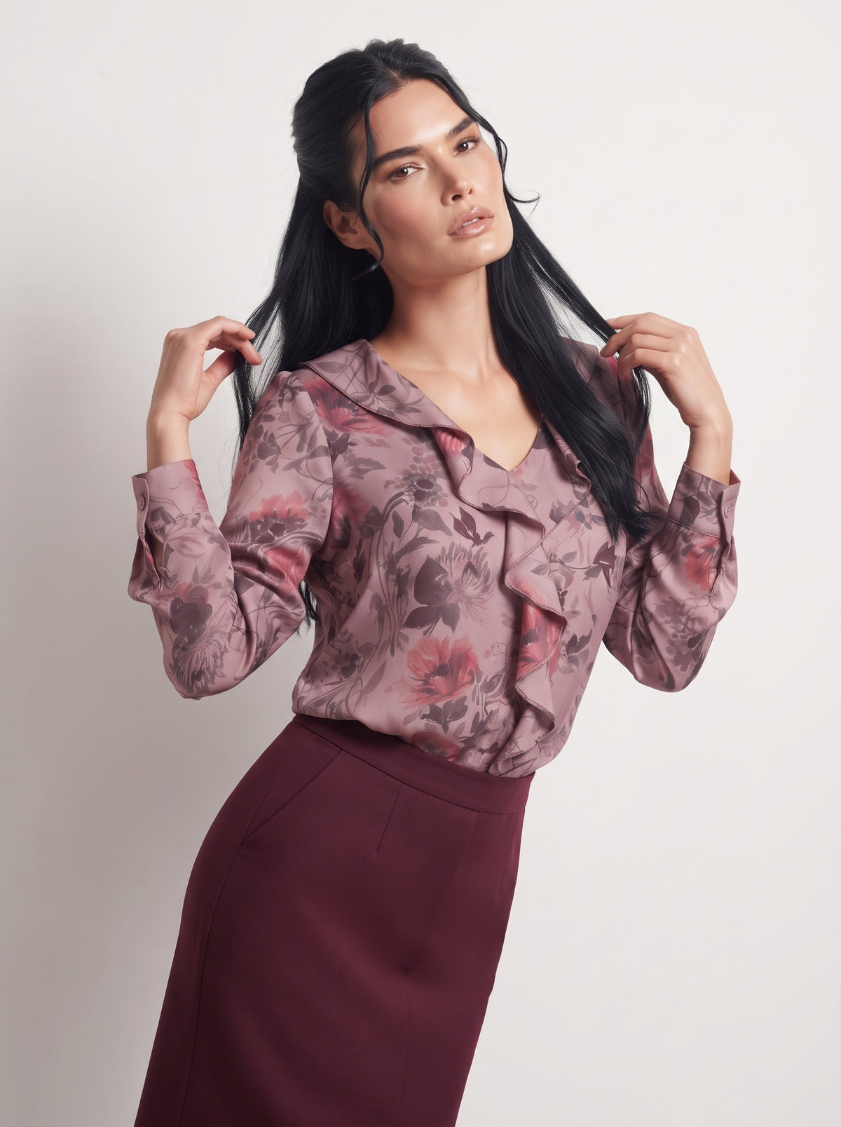 Blusa con rouches