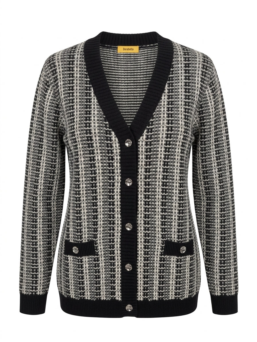 Cardigan con scollo a V