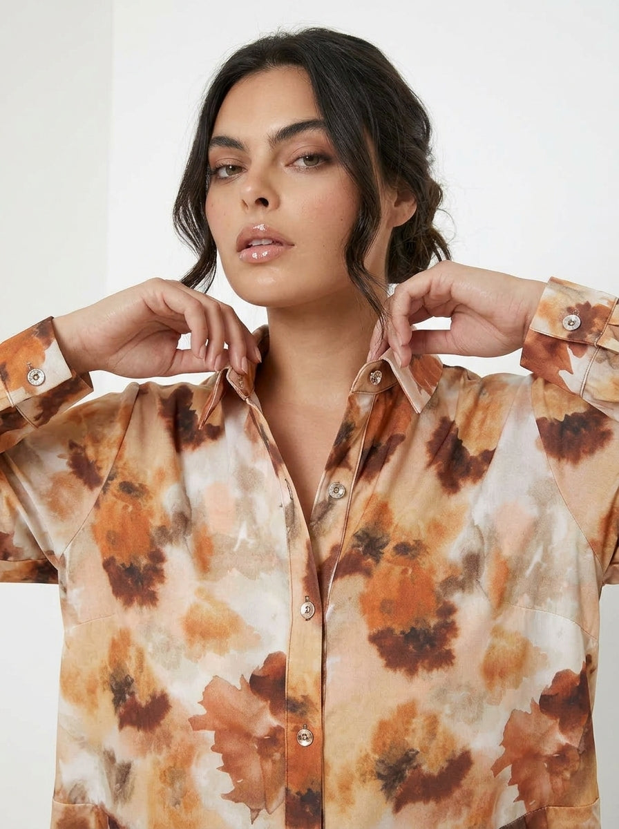 Camicia con taglio peplo