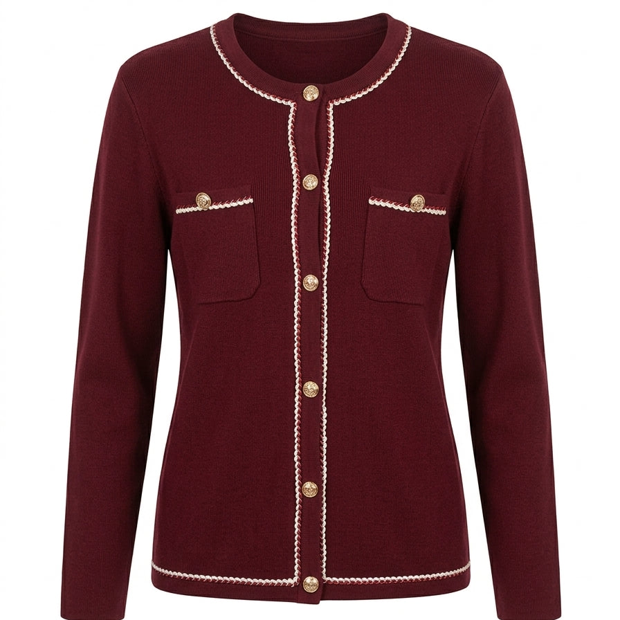 Cardigan con tasche e bottoncini
