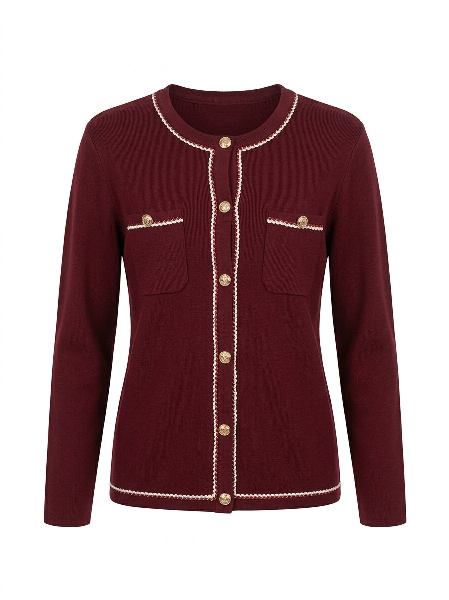 Cardigan con tasche e bottoncini