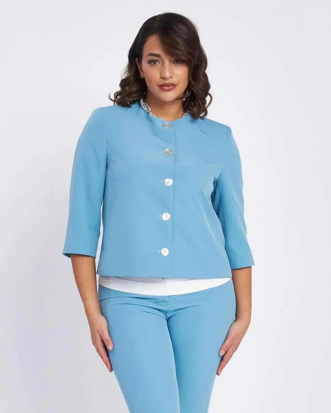 Giacca boxed fit con abbottonatura frontale POLVERE DORABELLA XXL