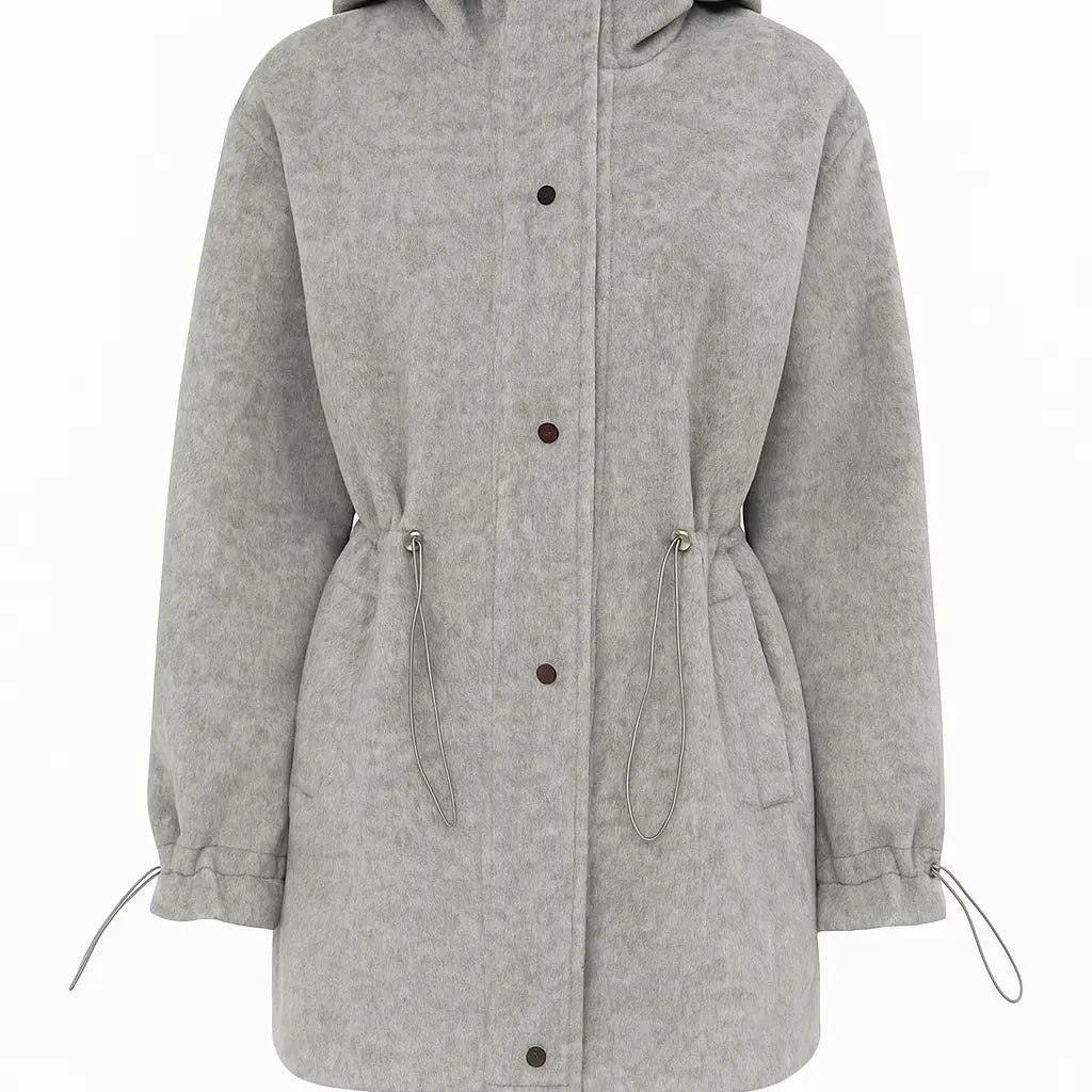 Giacca con cappuccio e coulisse in vita UNICA by Ironica