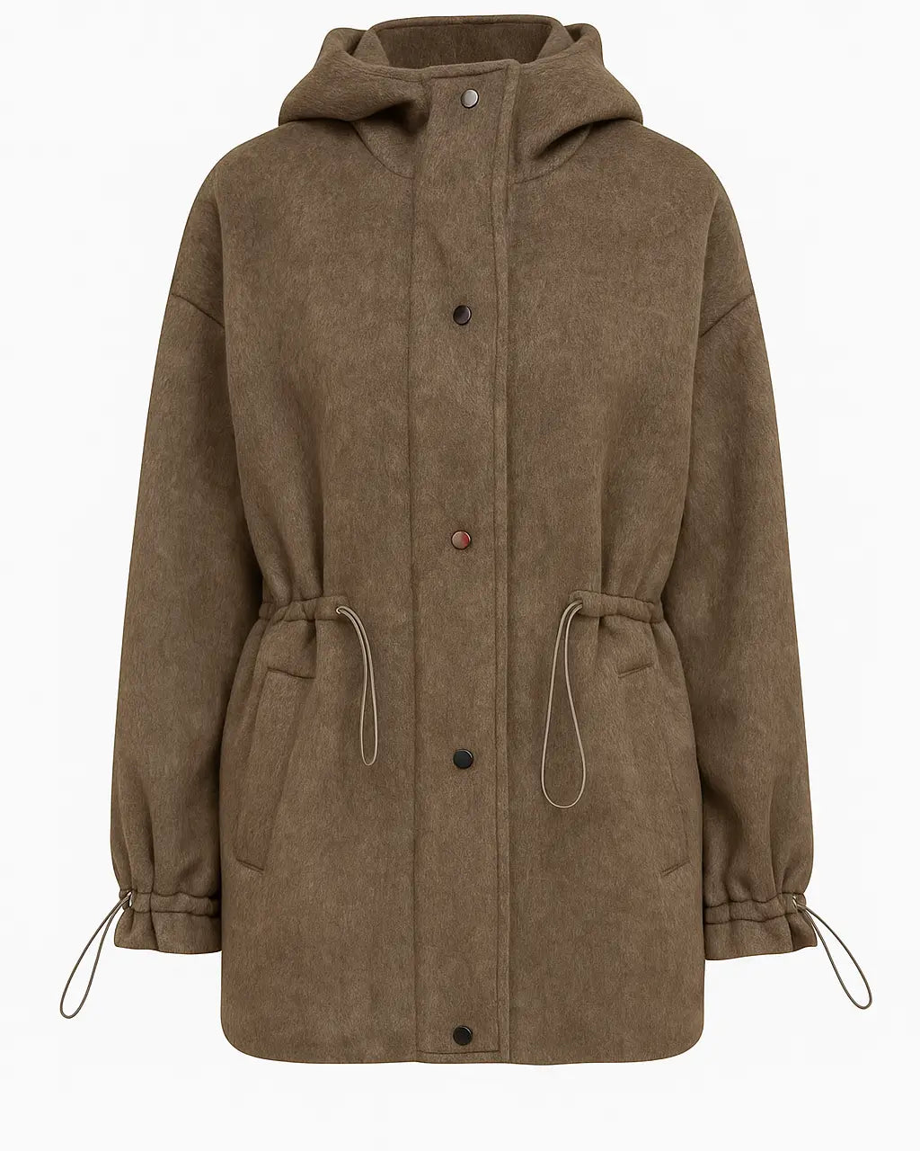 Giacca con cappuccio e coulisse in vita UNICA by Ironica