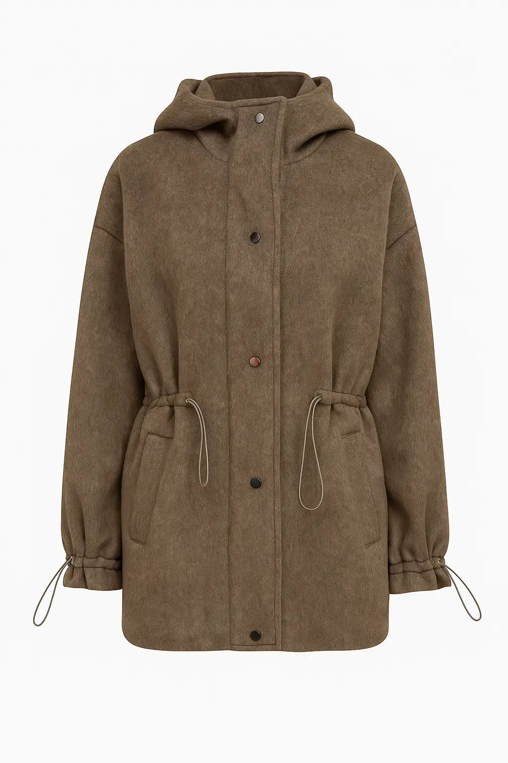 Giacca con cappuccio e coulisse in vita UNICA by Ironica