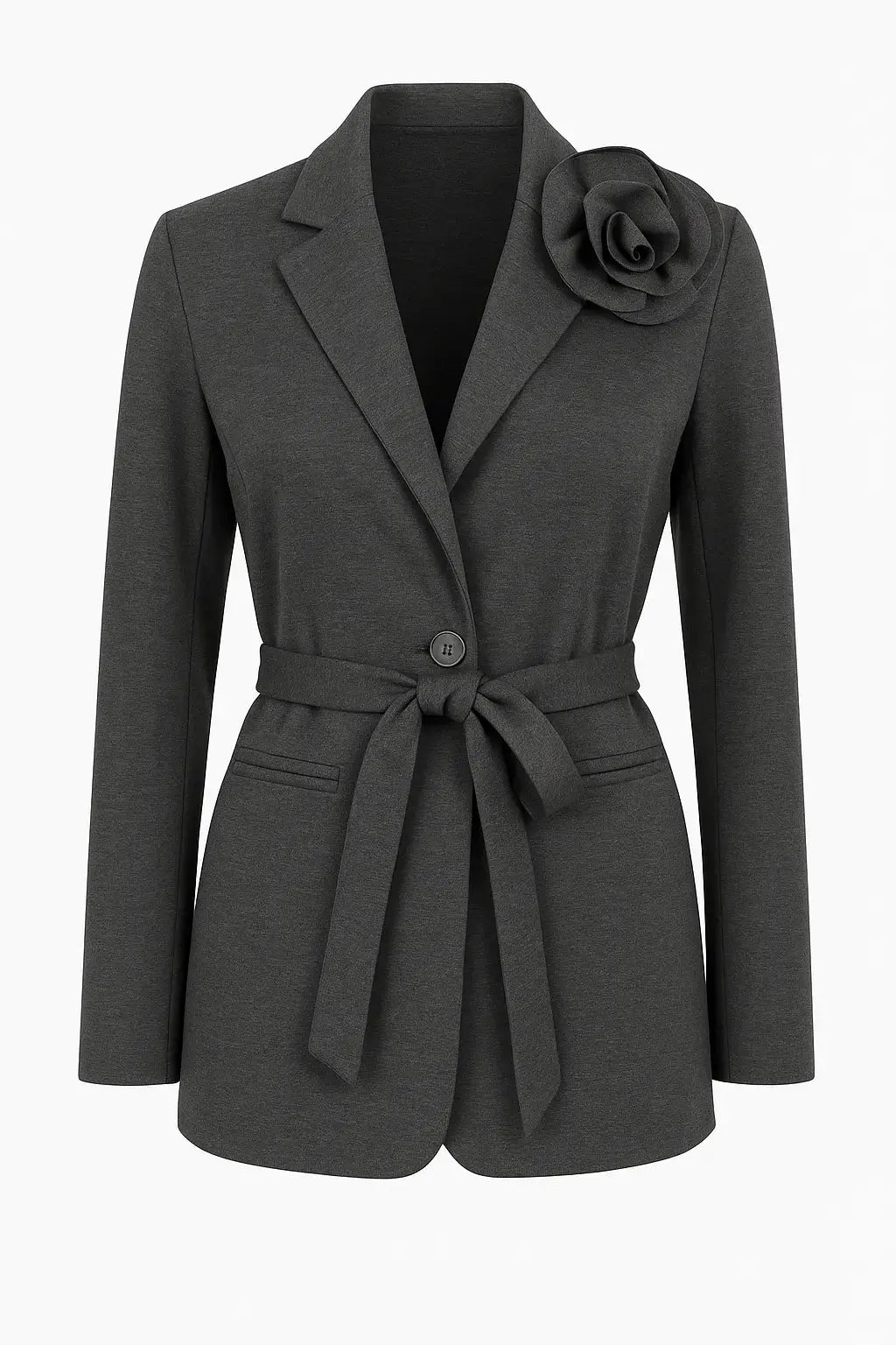 Giacca con cintura e spilla DORABELLA