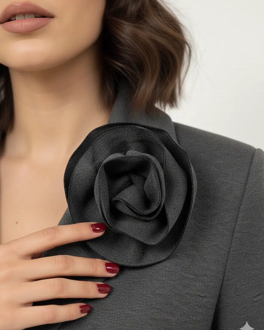 Giacca con cintura e spilla DORABELLA