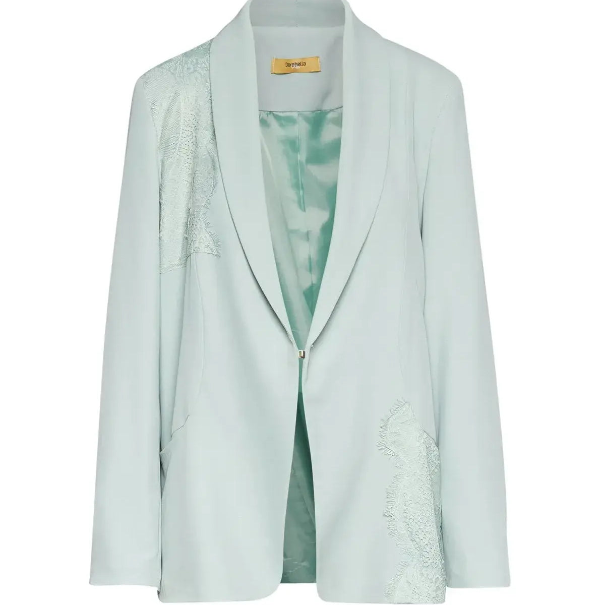 Giacca con collo sciallato e inserti in pizzo a tono ALOE DORABELLA PIU'