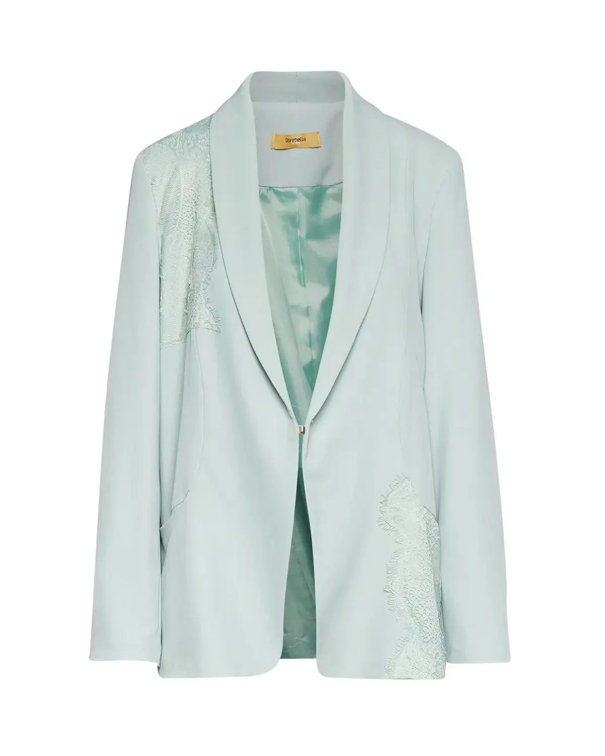 Giacca con collo sciallato e inserti in pizzo a tono ALOE DORABELLA PIU'