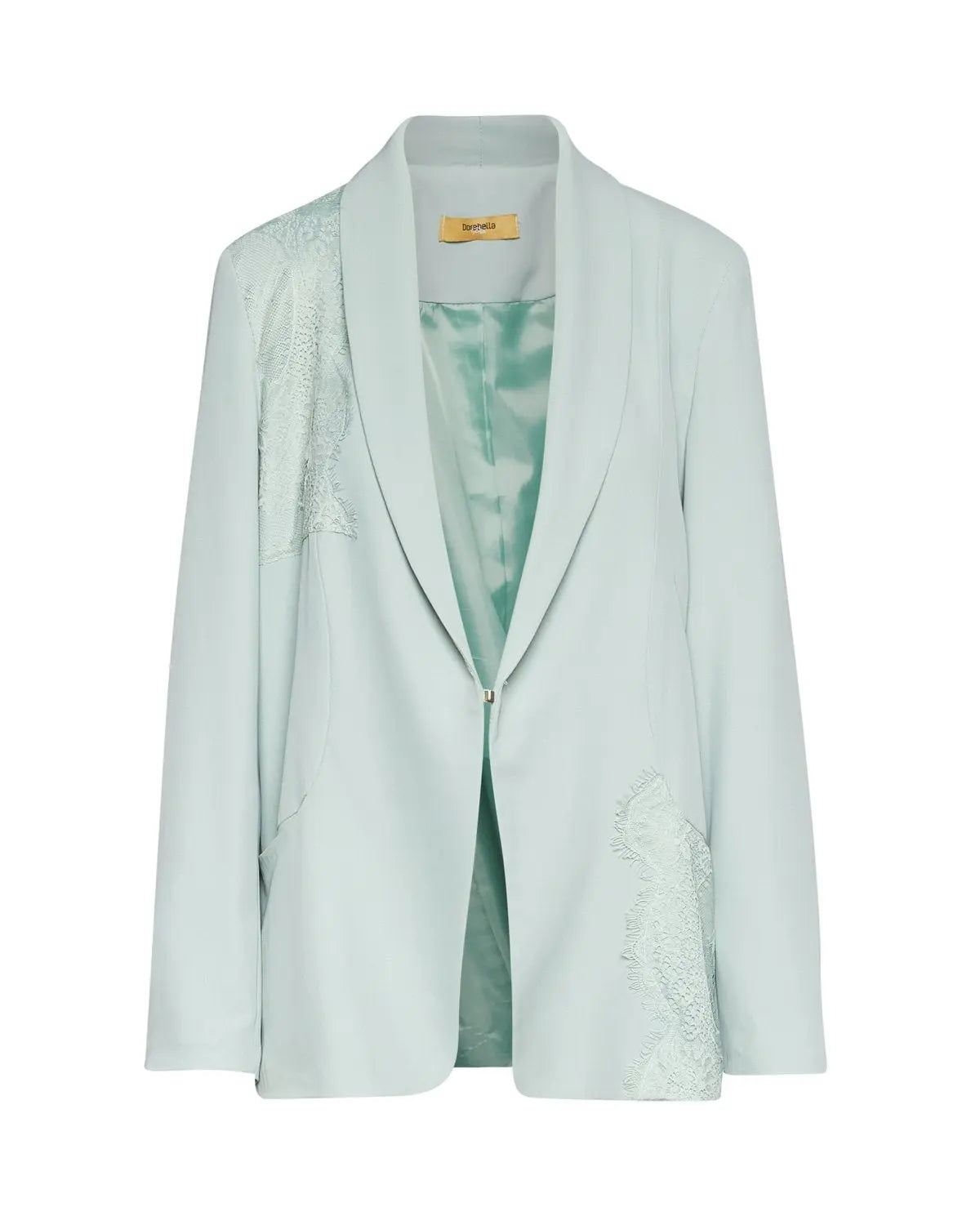 Giacca con collo sciallato e inserti in pizzo a tono ALOE DORABELLA PIU'