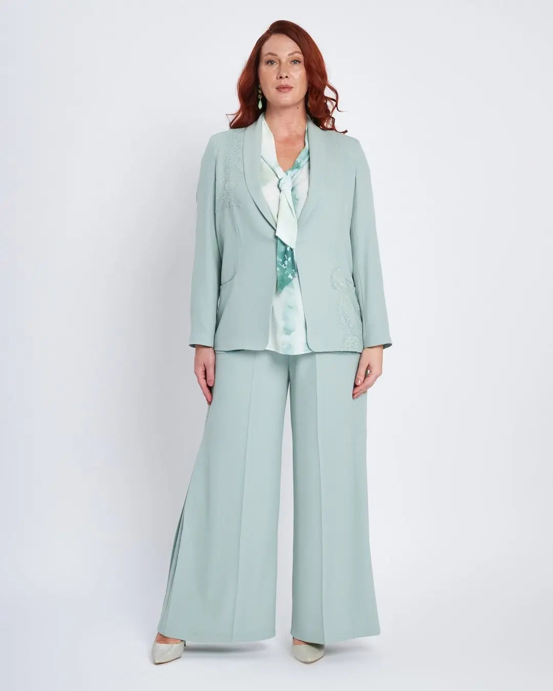 Giacca con collo sciallato e inserti in pizzo a tono ALOE DORABELLA PIU'