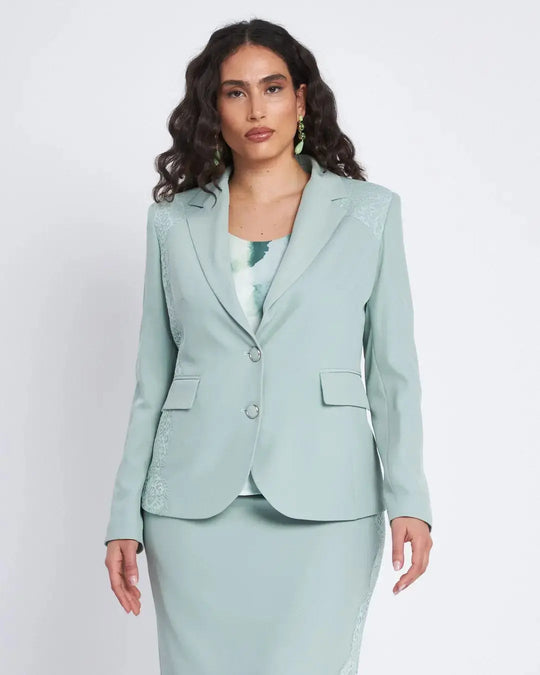 Giacca con pattine ed inserti asimmetrici in pizzo ALOE DORABELLA