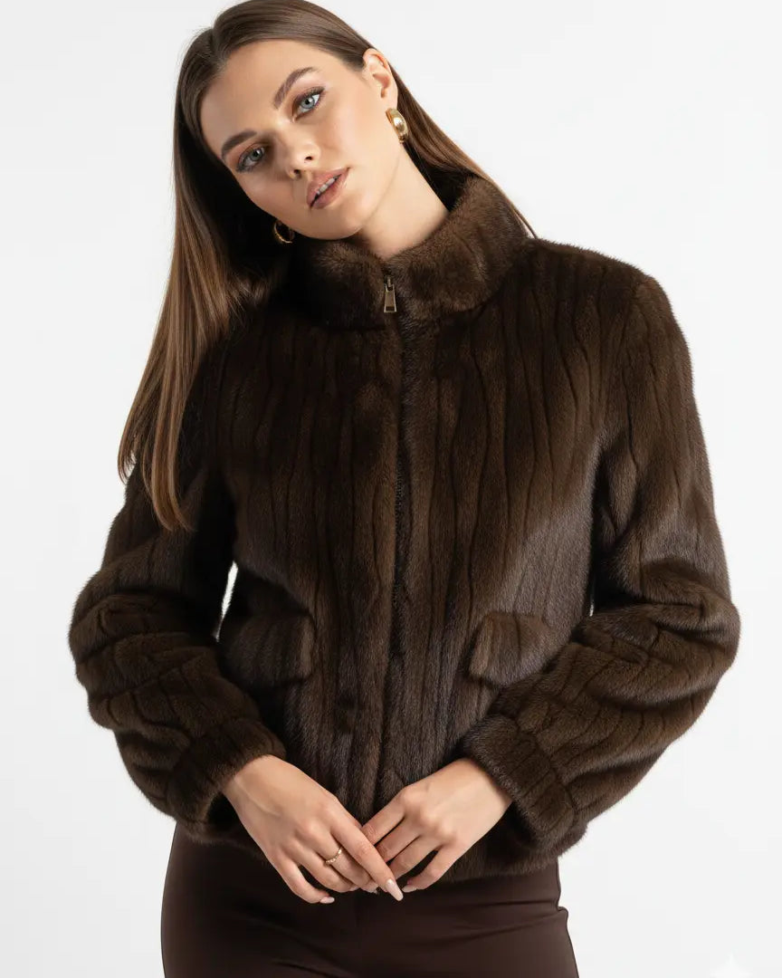 Giacca in Eco-pelliccia con Zip IRONICA