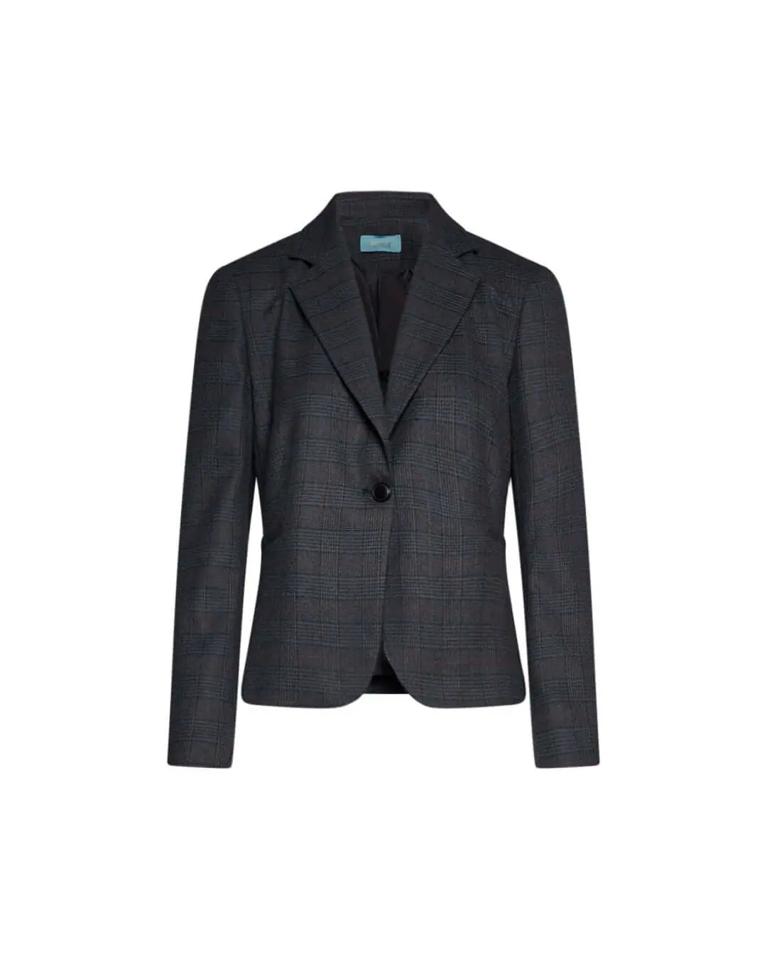 Giacca in tartan monopetto con tasche GRIGIO DORABELLA