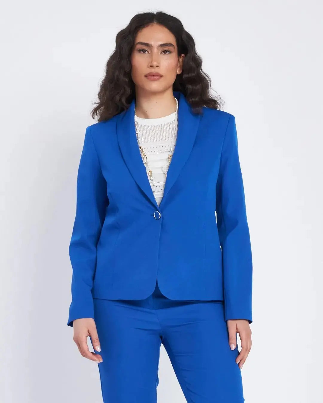 Giacca monopetto con fianchetti e collo sciallato BEIGE ROSE DORABELLA