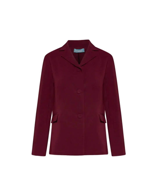 Giacca monopetto con pattine BURGUNDY DORABELLA