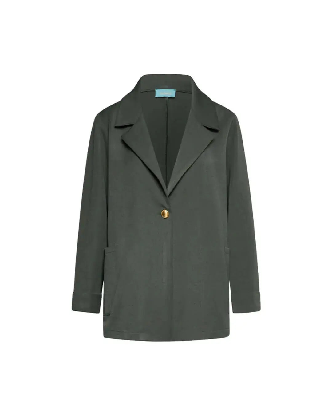 Giacca monopetto con risvolto alle maniche e tasche a toppa laterali MILITARE DORABELLA PIU'