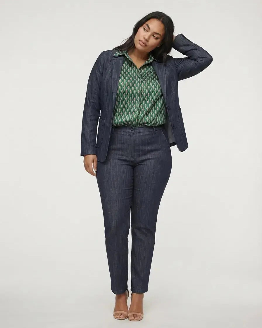 Blusa con collo camicia DORABELLA PIU'