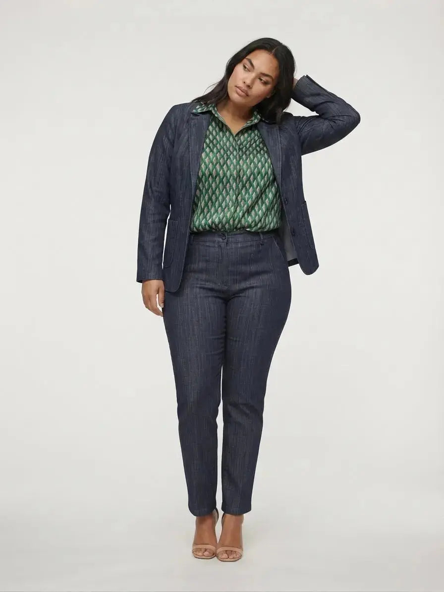 Blusa con collo camicia DORABELLA PIU'