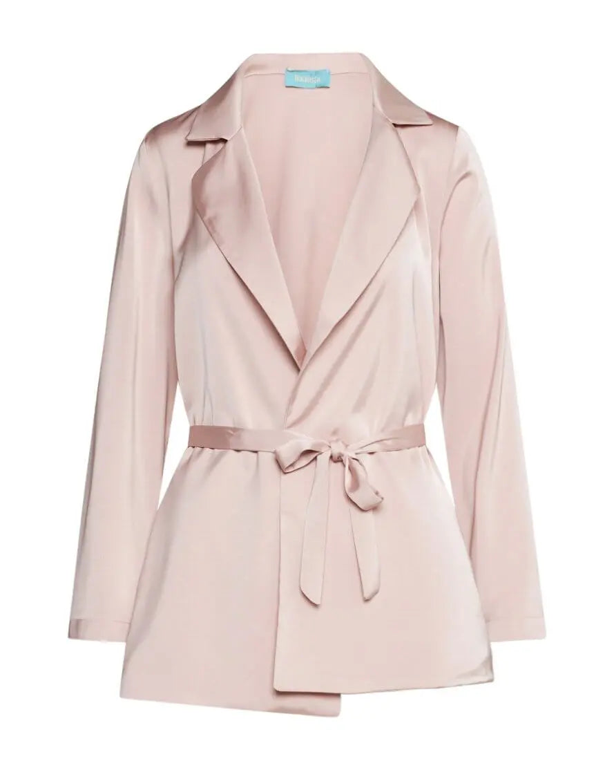 Giacca monopetto in raso tinta unita con cintura in vita CIPRIA DORABELLA