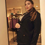 Giacca monopetto in tessuto gessato lurex NERO-ORO DORABELLA PIU'