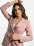 Giacca oversize doppio petto con rever e collo in raso a tono Unica by Dorabella
