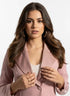 Giacca oversize doppio petto con rever e collo in raso a tono Unica by Dorabella